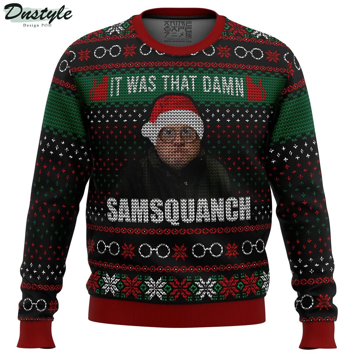Trailer Park BoySymbol Lelouch Code Geass Ugly Christmas Sweaters Samsquanch Ugly Christmas Sweater