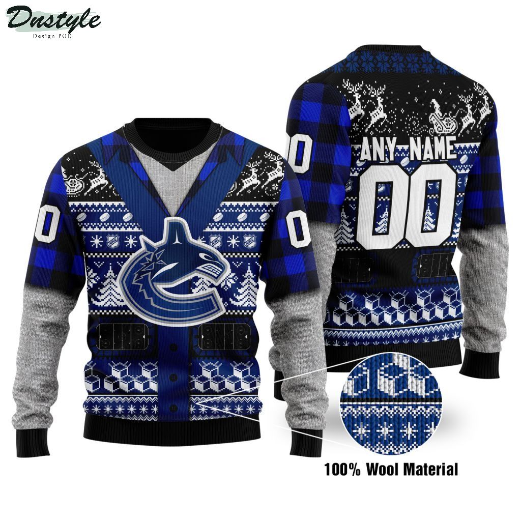 Vancouver Canucks NHL personalized ugly christmas sweater