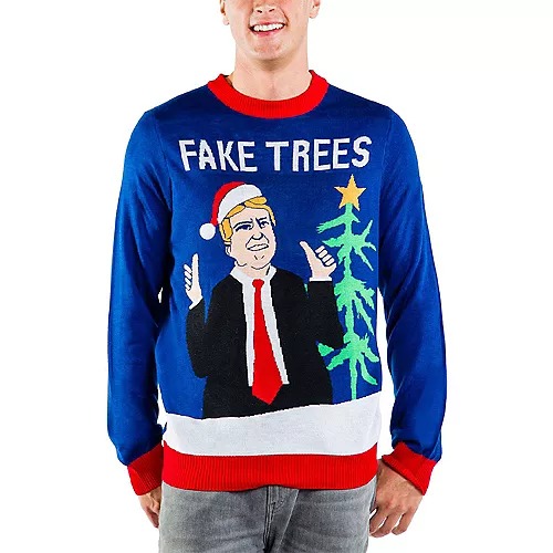 Donald Trump Fake Trees Ugly Christmas Sweater