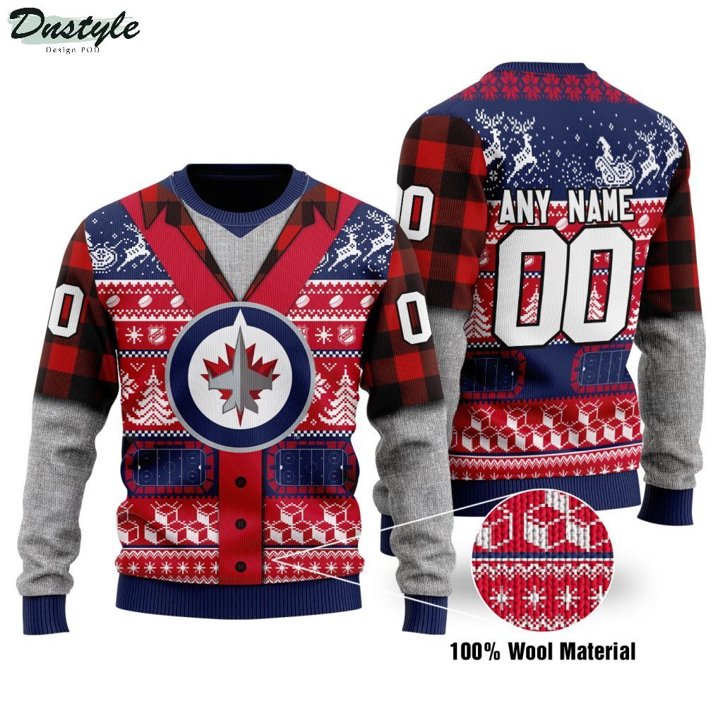 Winnipeg Jets NHL personalized ugly christmas sweater 1