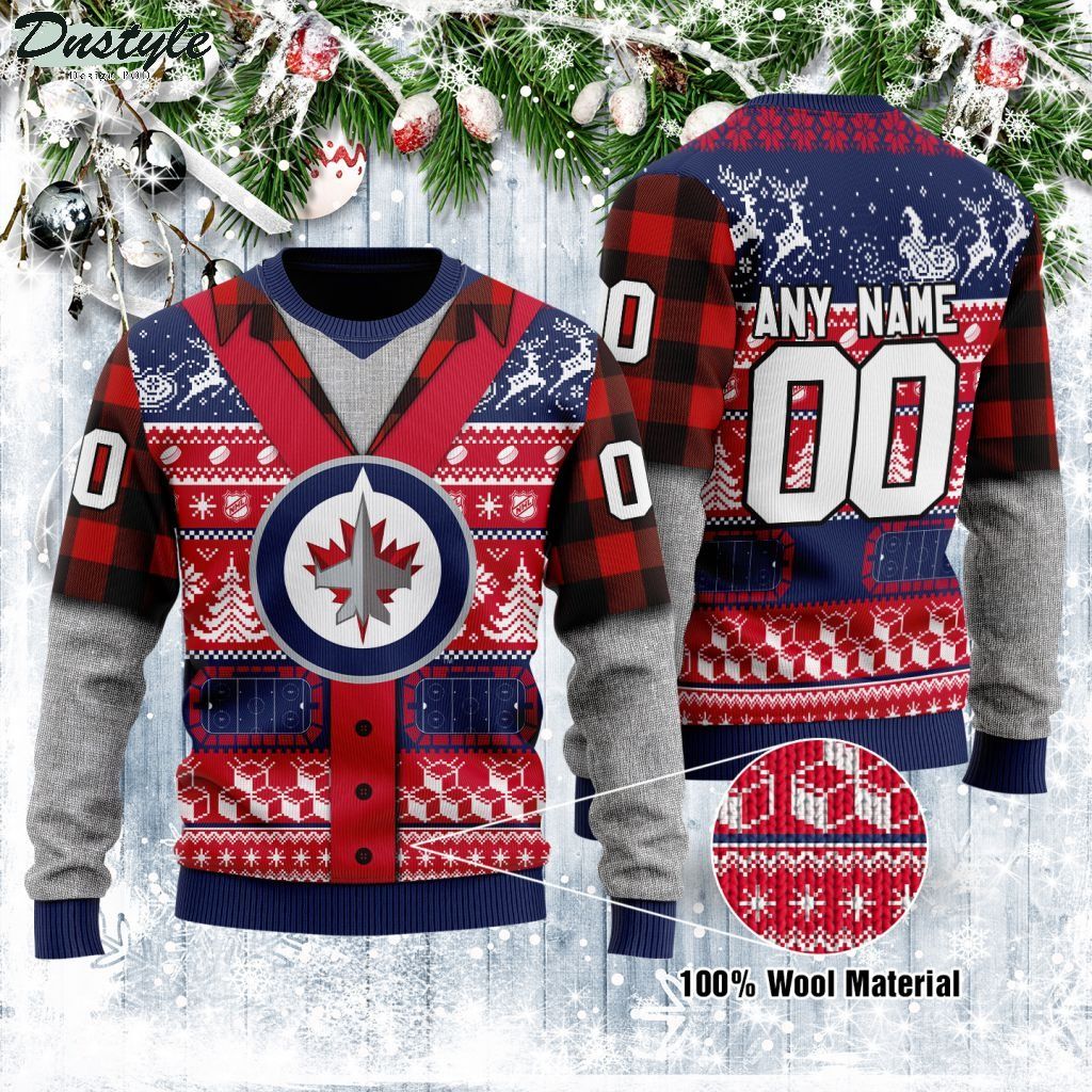 Winnipeg Jets NHL personalized ugly christmas sweater