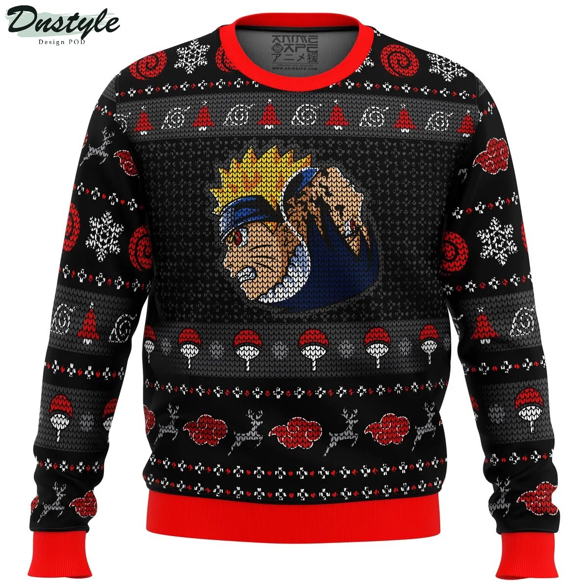 Yin Yang Naruto Sasuke Ugly Christmas Sweater