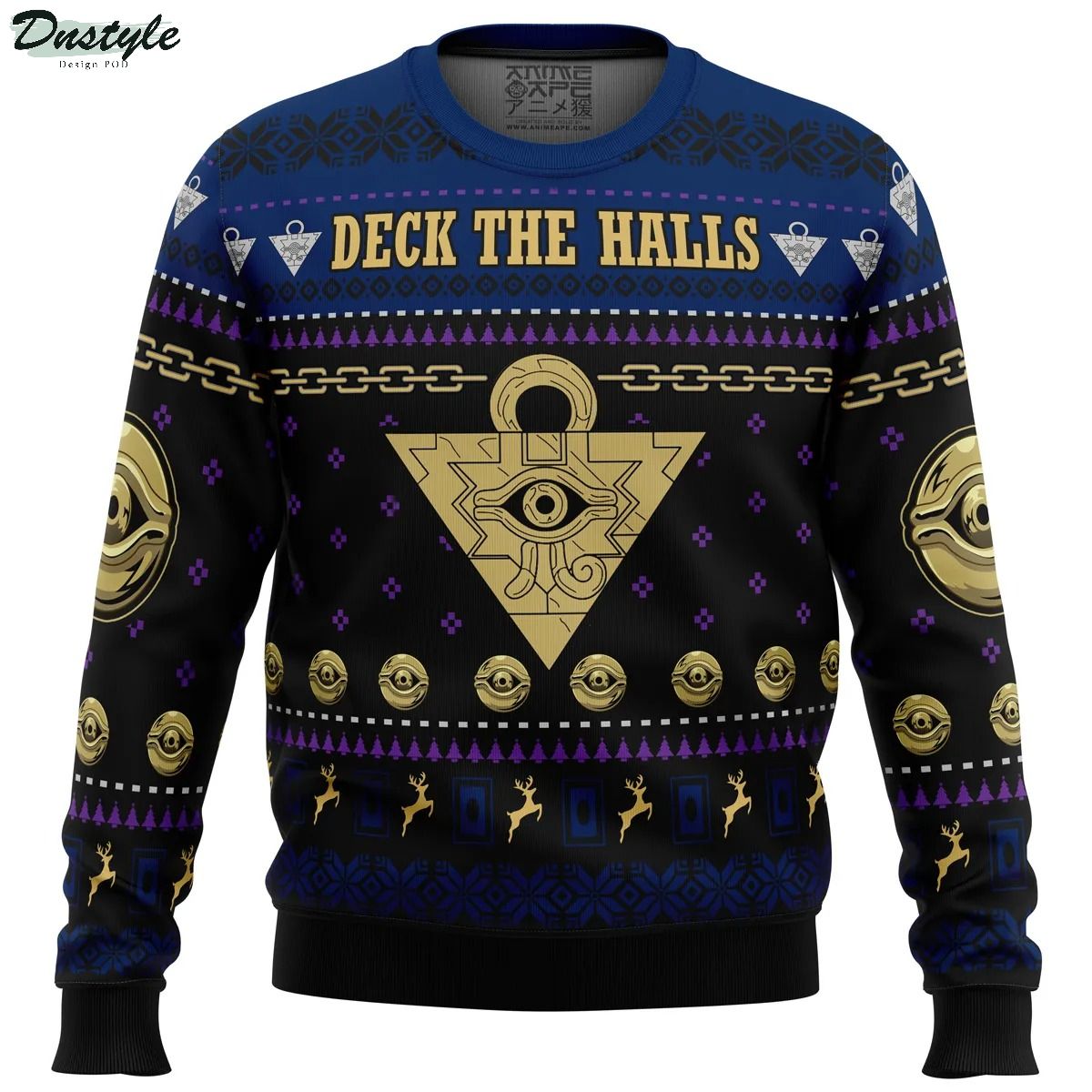 Yugioh Deck the Halls Ugly Christmas Sweater