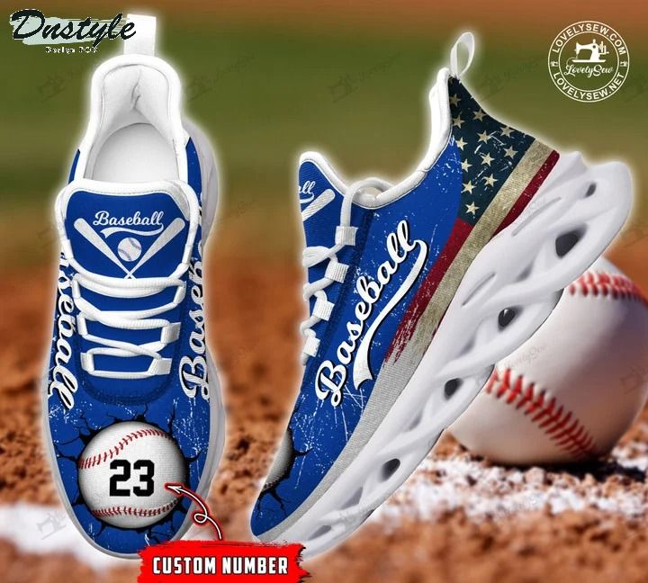 Baseball blue american personalized max soul shoes
