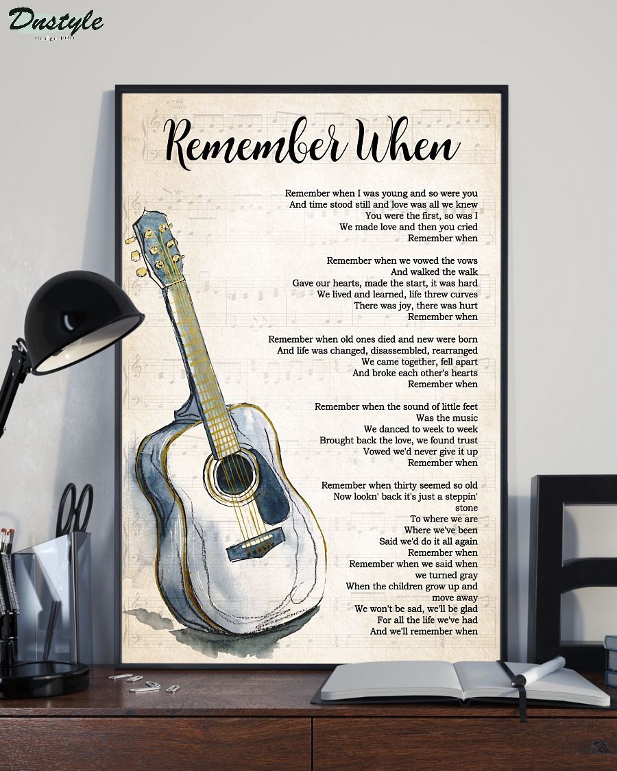 Alan Jackson Remember When Guitar Poster 1