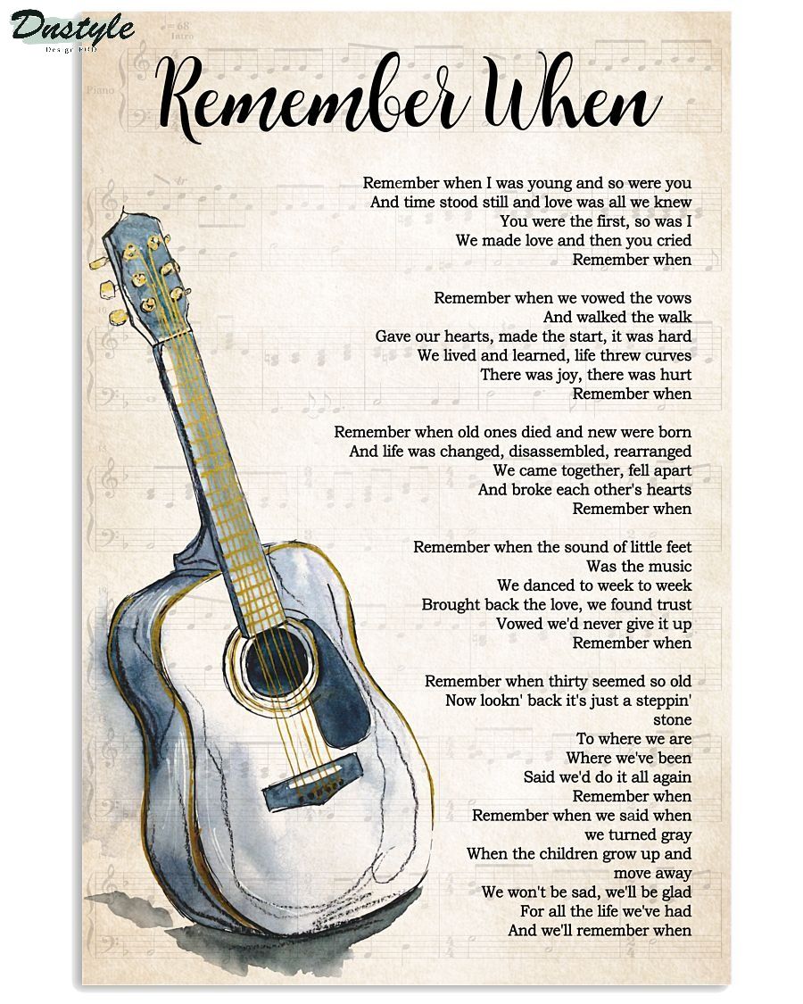 Alan Jackson Remember When Guitar Poster