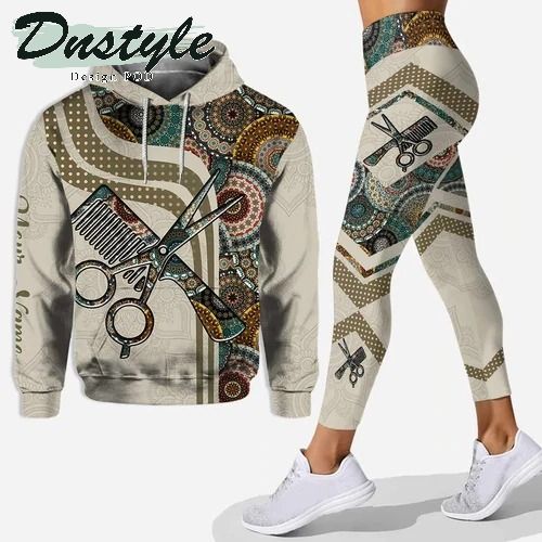 Hairdresser The Hair Hustler Personalized Hoodie and Legging