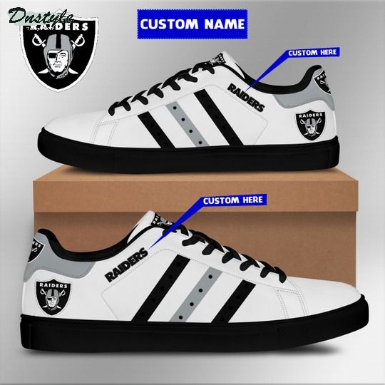 Las Vegas Raiders custom name stan smith low top shoes