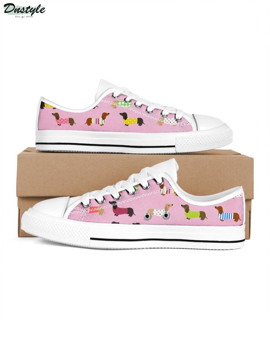 Dachshund sneaker low top shoes