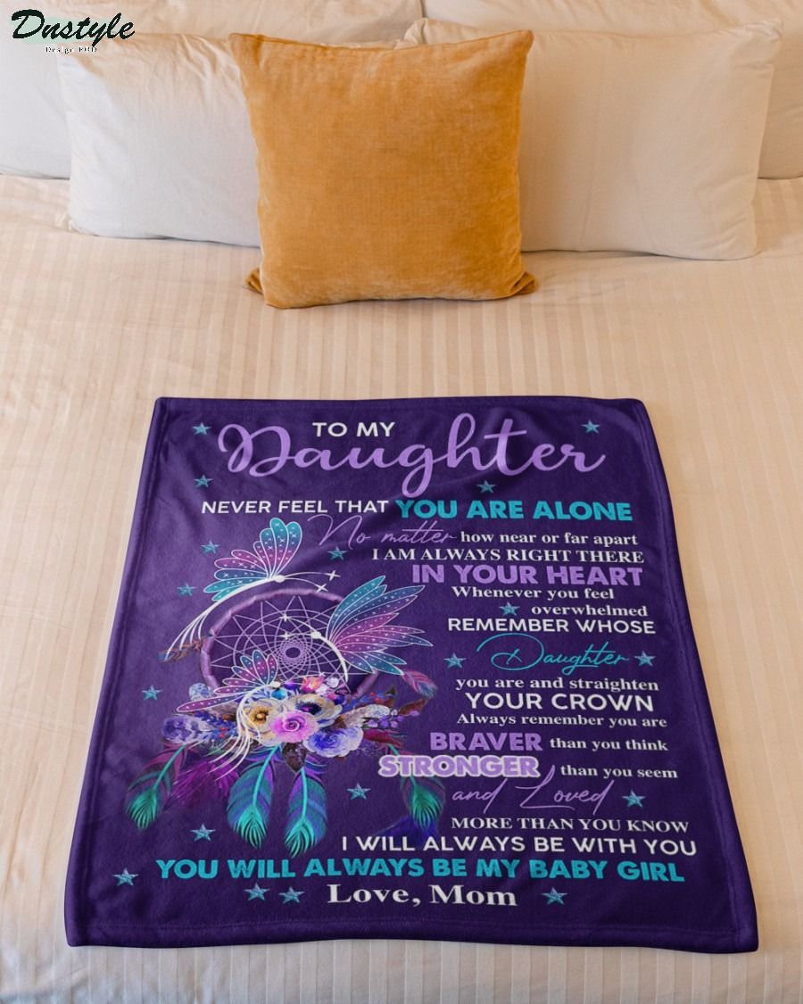 Dream catcher to my daughter never feel that you are alone love mom blanket 1