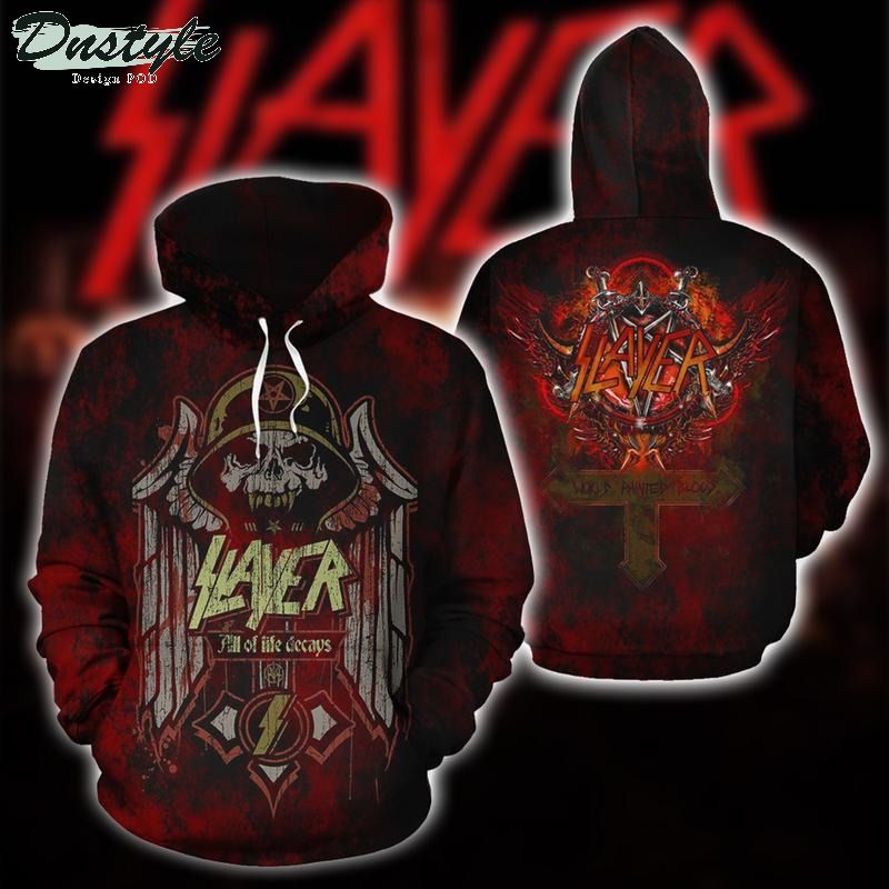 Slayer all of life decays 3d unisex hoodie
