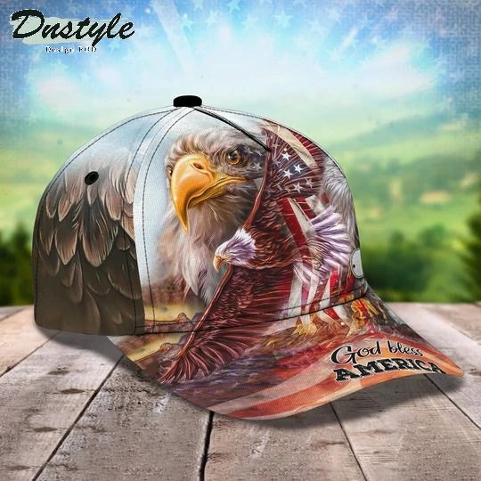 God bless america eagle custom name cap