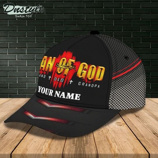 Man of god husband dad grandpa personalized name cap