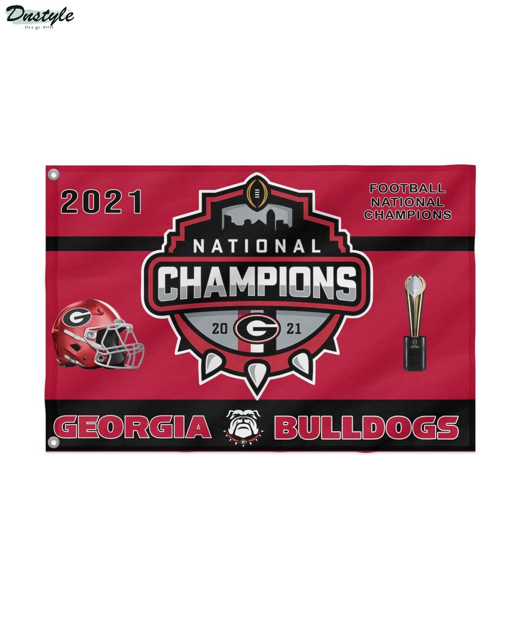 Georgia Bulldogs Football National Champions 2021 Flag