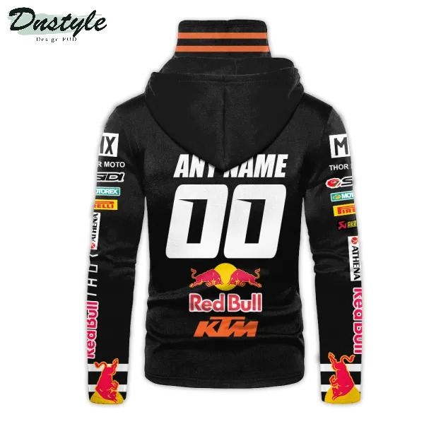 Red bull ktm factory racing 3d personalized black mask hoodie