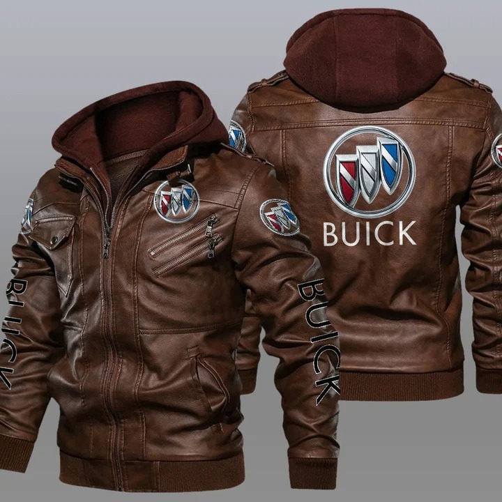 Buick hooded leather jacket 1