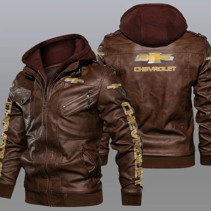 Chevrolet hooded leather jacket 1