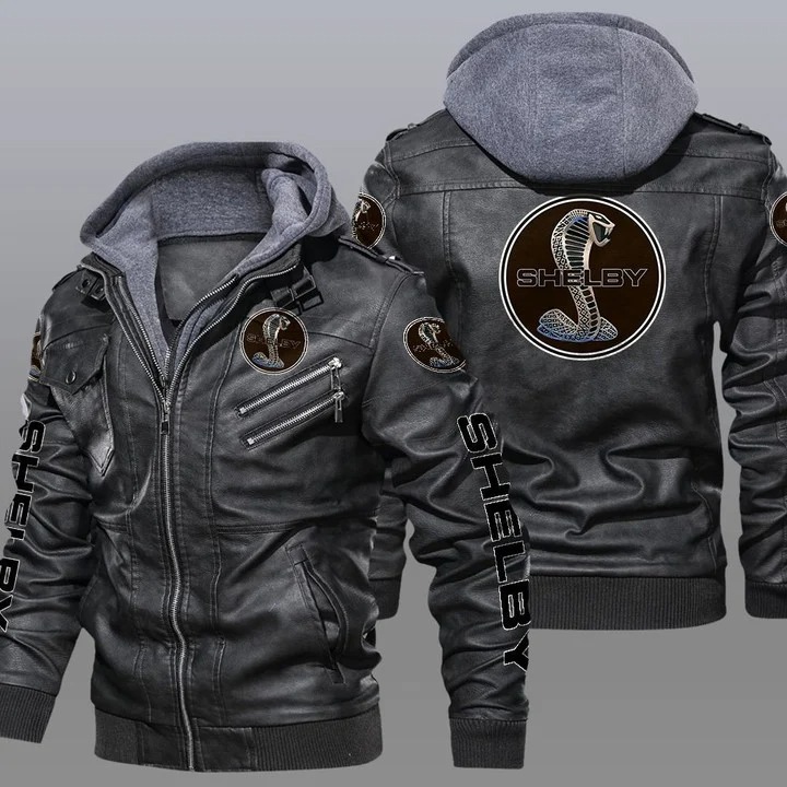 Ford shelby hooded leather jacket