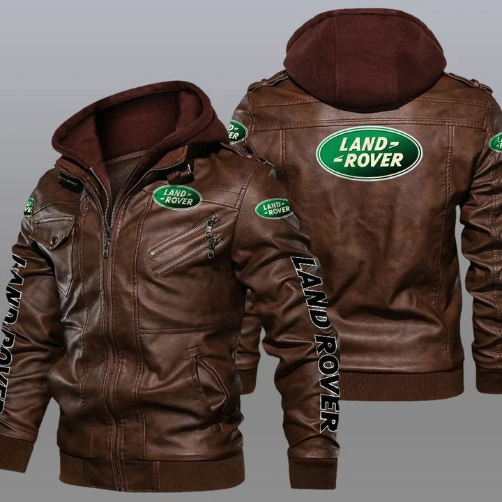 Land rover hooded leather jacket