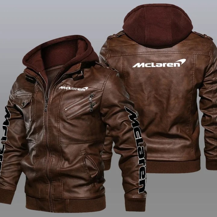 McLaren hooded leather jacket