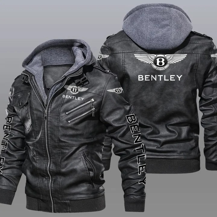 Bentley hooded leather jacket