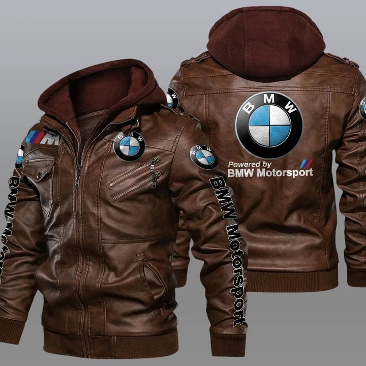 BMW hooded leather jacket 1