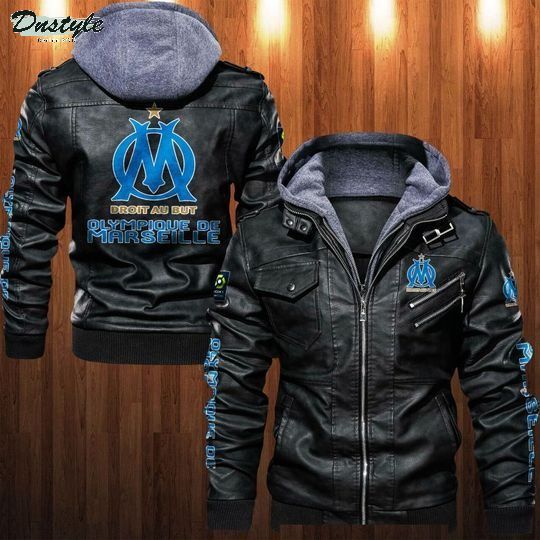 Olympique de Marseille Hooded Leather Jacket