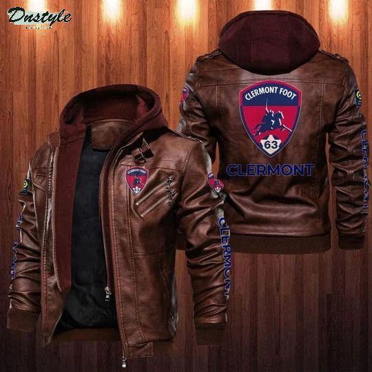 Clermont Foot Auvergne 63 Hooded Leather Jacket