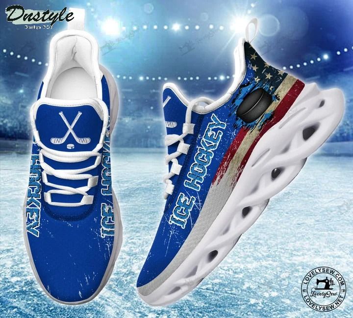 Ice hockey blue american flag max soul shoes