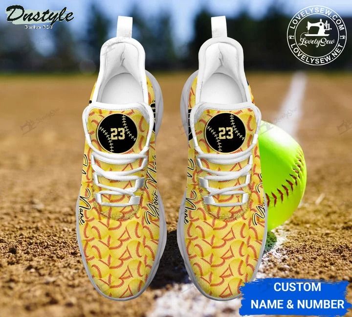 Softball gloves yellow ball personalized max soul shoes