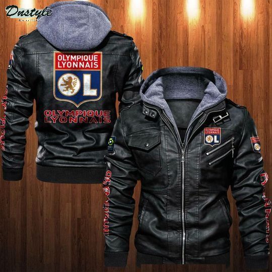 Olympique Lyonnais Hooded Leather Jacket
