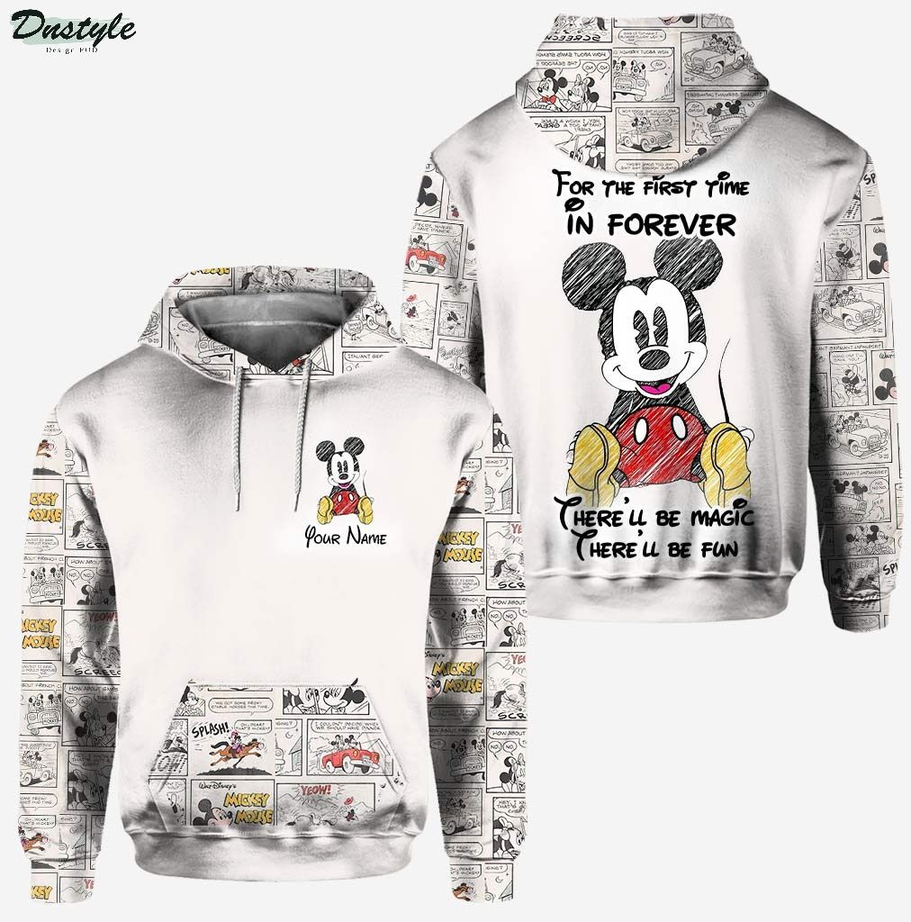 Personalized Mickey Mouse There'll Be Magic Hoodie And Legging 1