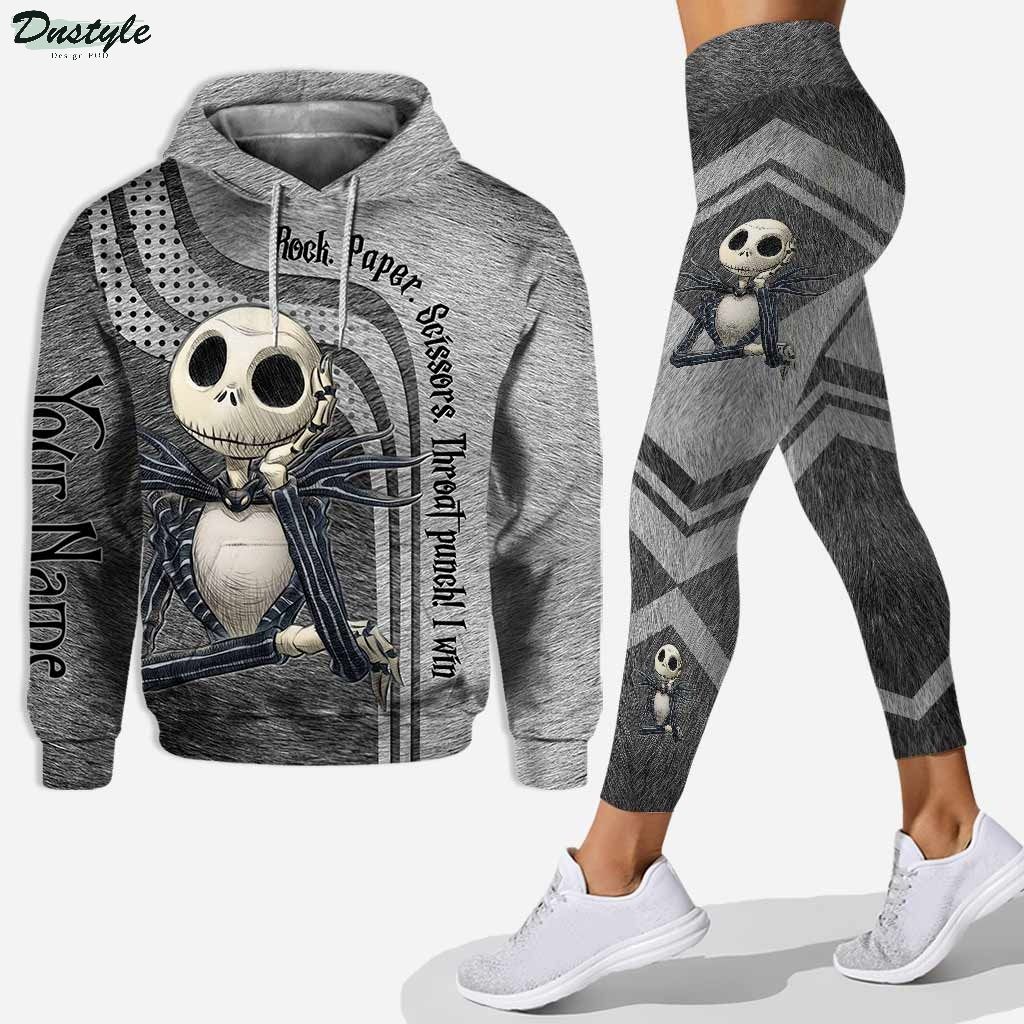 Personalized Nightmare Rock Paper Scissors Throat Punch I Win Hoodie And Legging