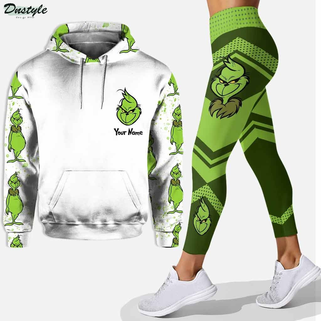 Personalized The Grinch Rock Paper Scissors Throat Punch I Win Hoodie And Legging