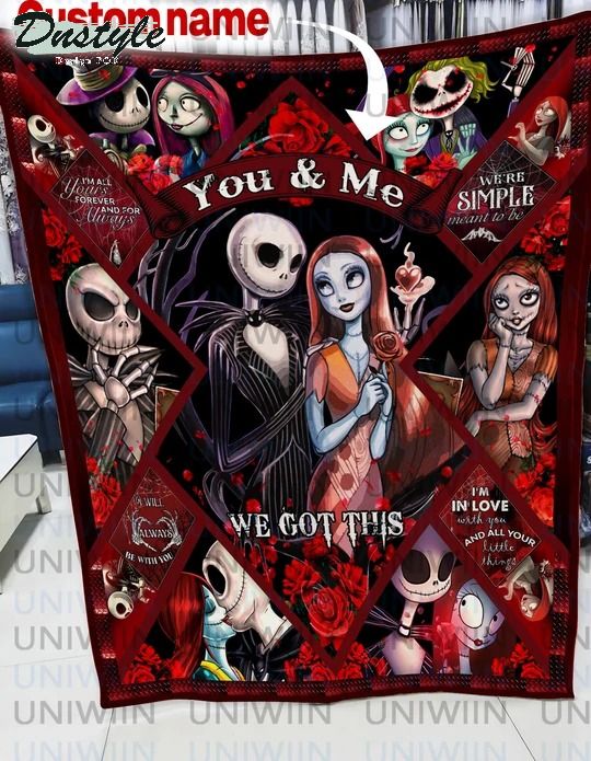 Personalized nightmare before christmas you and me we got this blanket