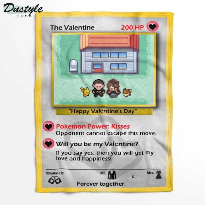 Pokemon the valentine card solf blanket 1