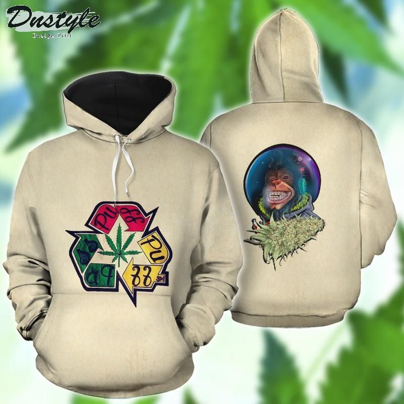 High on buds high weed 3D unisex hoodie