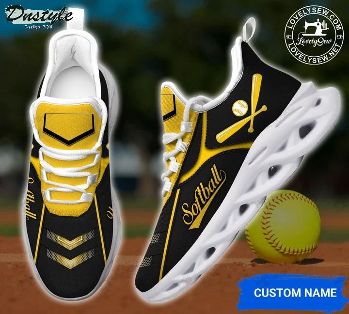Softball yellow personalized max soul shoes