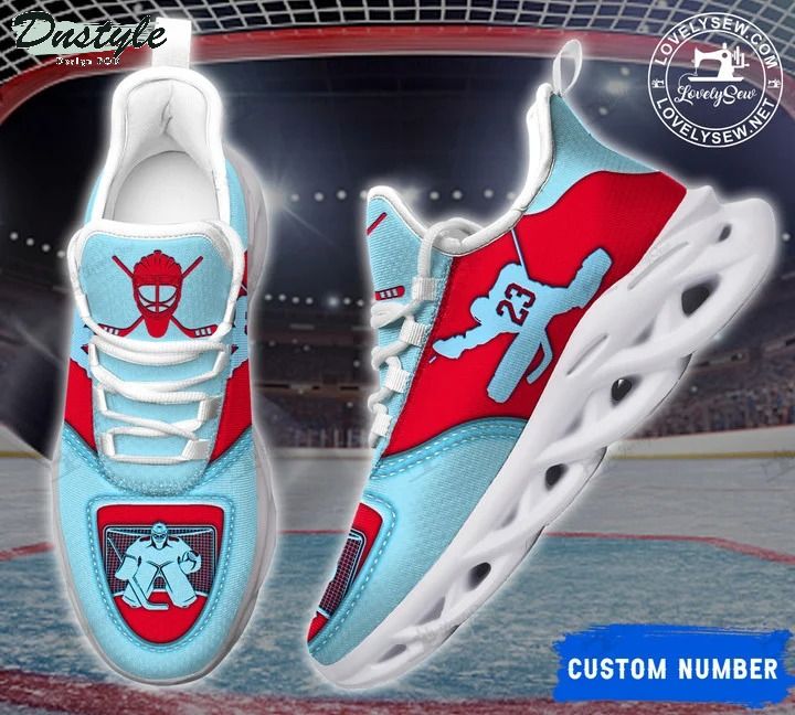 Hockey goalie ice red personalized max soul shoes