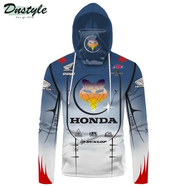 Honda racing moto 3d personalized mask hoodie