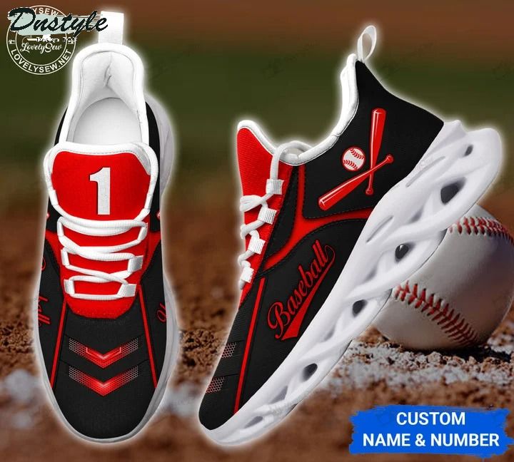 Baseball red personalized max soul shoes