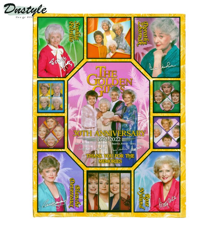 The golden girls 30th anniversary thank you for the memories blanket