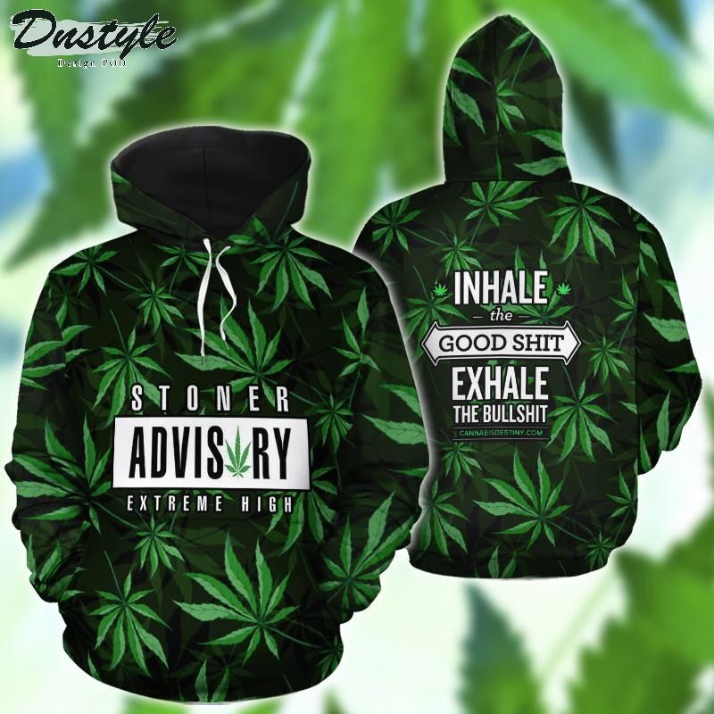 Stoner advisory extreme high 3D unisex hoodie