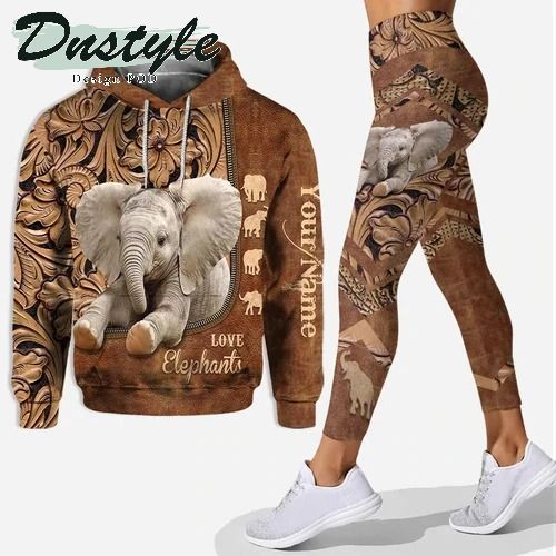Love Elephants Personalized Hoodie And Legging