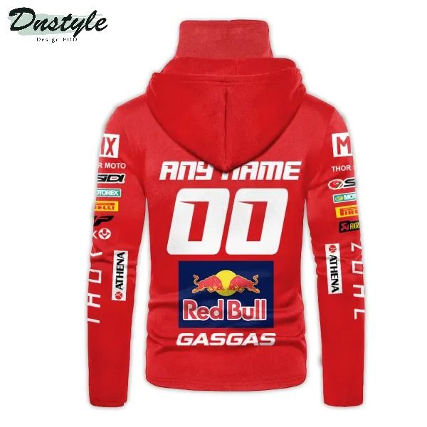Red bull ktm factory racing 3d personalized red mask hoodie