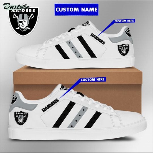 Las Vegas Raiders custom name stan smith low top shoes