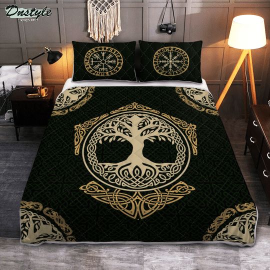 Yggdrasil the tree of life in norse mythology viking quilt bedding set