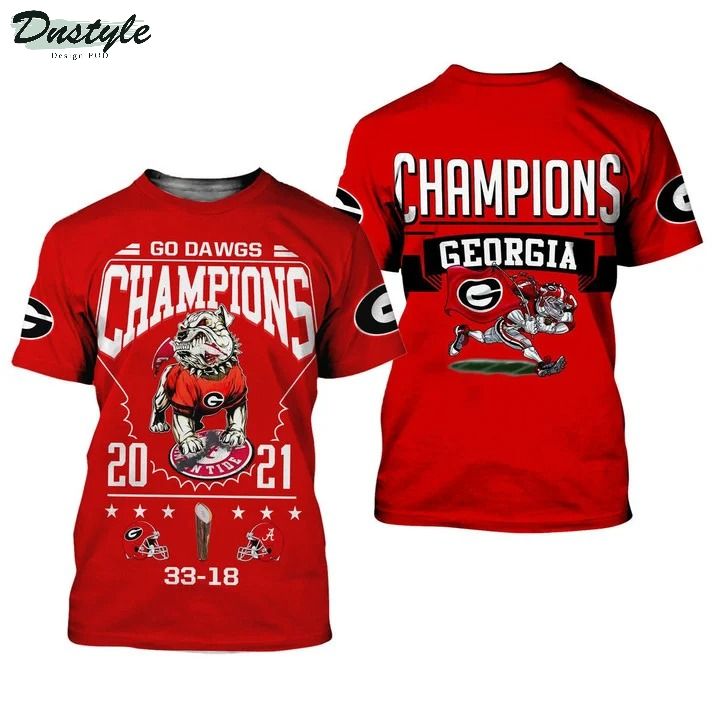 Go dawgs champions Georgia Bulldogs 3d all over printed hoodie
