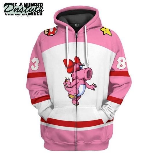 Birdo sports custom name and number 3d hoodie