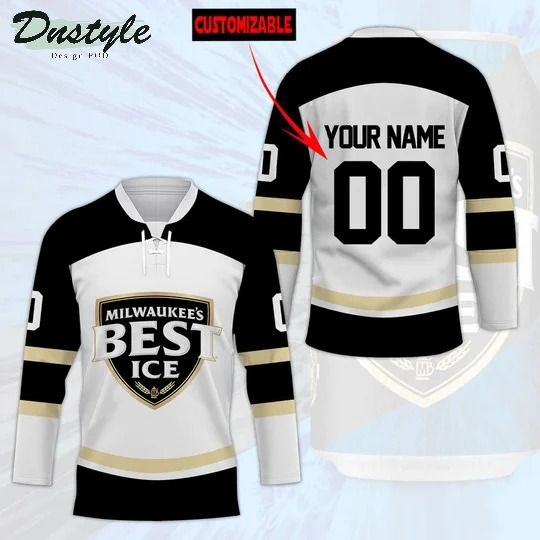 Milwaukee's best ice custom name and number hockey jersey